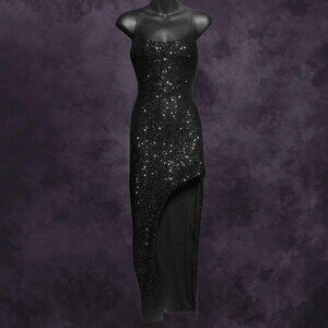 F21 Black Sequin Maxi Dress